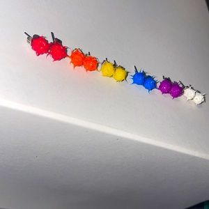 6 pair spike earrings! *kids*